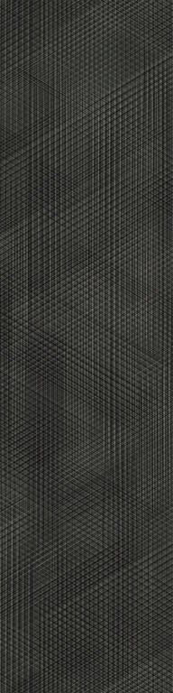 Drawn Aspects 2 Black Grey / Interface / Boucle (lussenpool) / 25 cm x 100 cm / Zwart