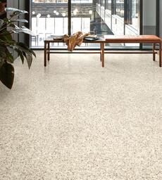 LVT In The Mix Terrazzo PVC Oyster / Interface / PVC/LVT / 50 cm x 50 cm / Beige