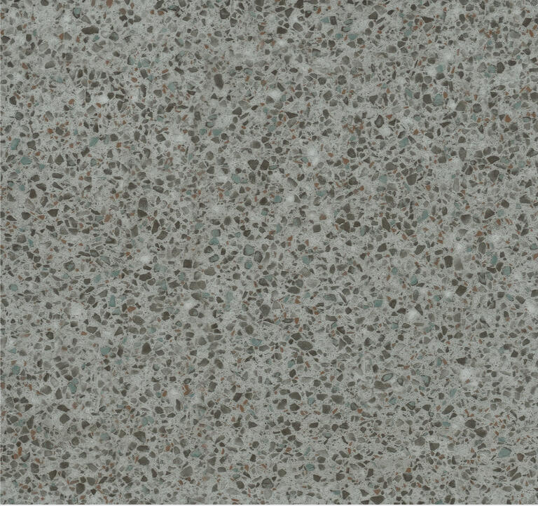 LVT In The Mix Terrazzo PVC Shale / Interface / PVC/LVT / 50 cm x 50 cm / Blauw, Grijs