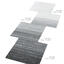 Woven Gradience WG100 Grey 9.000 / Interface / Boucle (lussenpool) / 50 cm x 50 cm / Grijs / 4