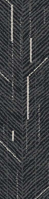 Angular Times Ebony / Interface / Boucle (lussenpool) / 25 cm x 100 cm / Zwart, Grijs