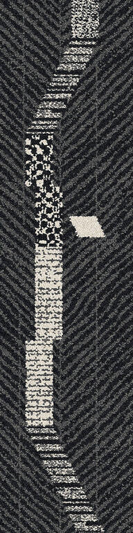 Accent Hours Ebony / Interface / Boucle (lussenpool) / 25 cm x 100 cm / Zwart, Grijs