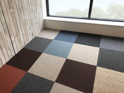 Isolation Mix Boucle Mix SONE / Interface / Boucle (lussenpool) / 50 cm x 50 cm / Mix, Zwart, Blauw, Grijs, Beige