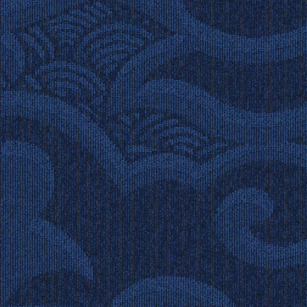 The Orient - Kabuki Blue / Interface / Boucle (lussenpool) / 50 cm x 50 cm / Blauw