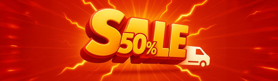 Actie 50 procent korting verzendkosten